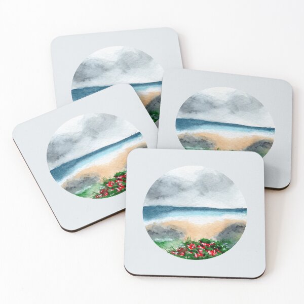 Item preview, Somewhere between Ebb and Flow - Round - Watercolour Painting designed and sold by Pattokarts.