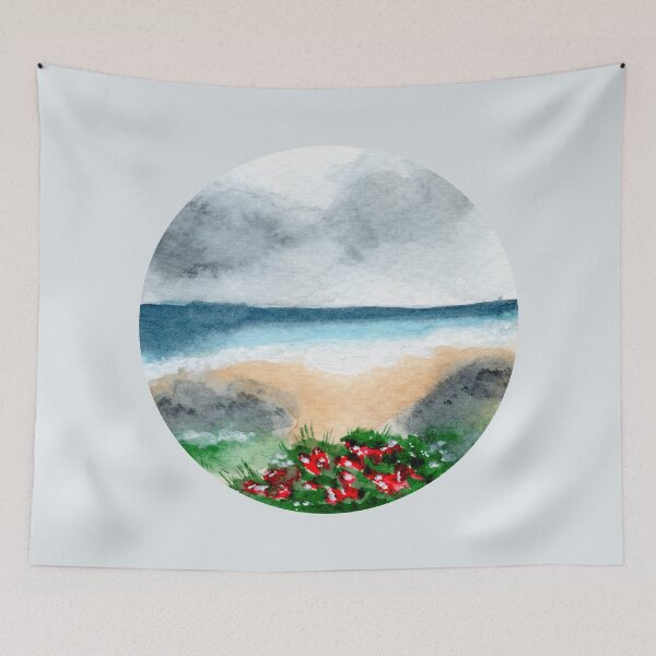 Item preview, Somewhere between Ebb and Flow - Round - Watercolour Painting designed and sold by Pattokarts.