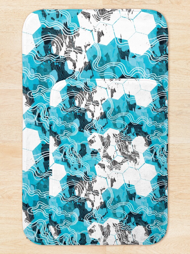 Alternate view of Geometric Camouflage Bath Mat