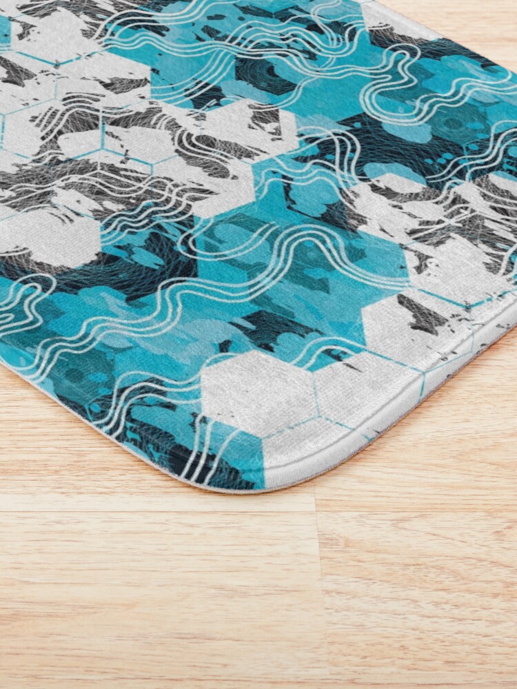 Alternate view of Geometric Camouflage Bath Mat