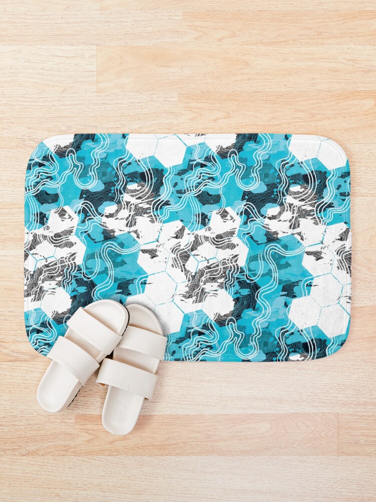 Alternate view of Geometric Camouflage Bath Mat