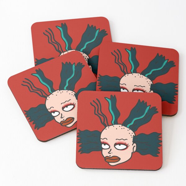 Item preview, Cynthia punk red background designed and sold by NaturalBornGoth.