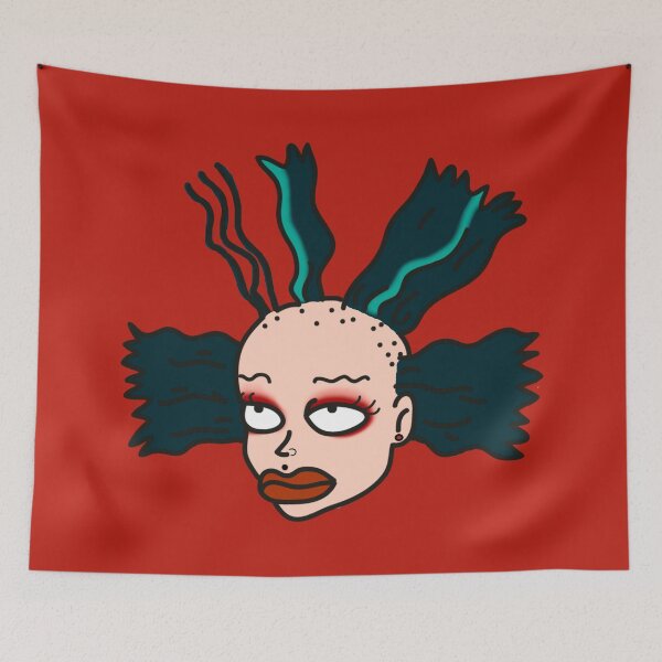 Item preview, Cynthia punk red background designed and sold by NaturalBornGoth.