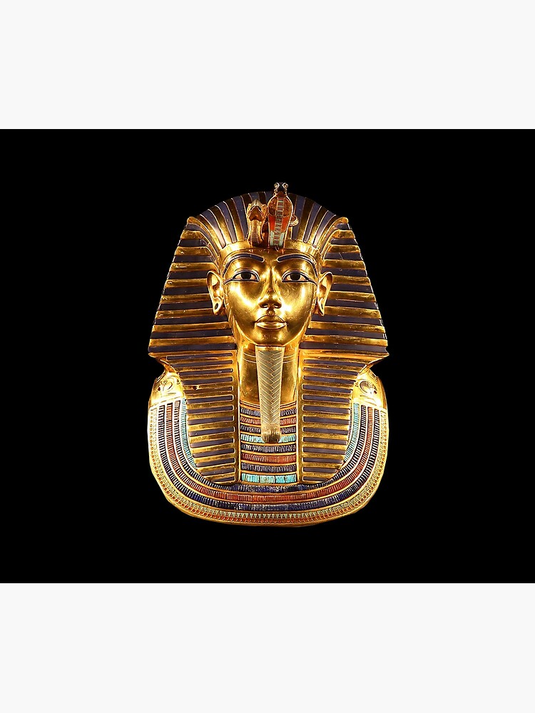 EGYPT. Egyptian. King Tut. Tutankhamun. Tutenkhamen. Tutenkhamon. Pharaoh, 18th dynasty, on Black. by TOMSREDBUBBLE