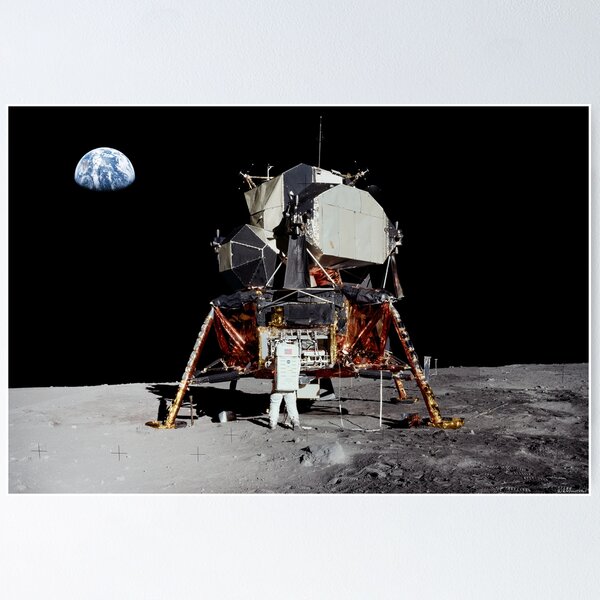 Aperçu de l'œuvre Panorama d'Aldrin et du module lunaire Eagle d'Apollo 11 créée et vendue par Weston  Westmoreland.