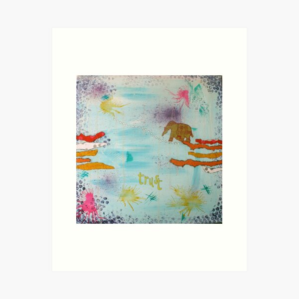 "Trust" mixed media artwork Art Print
