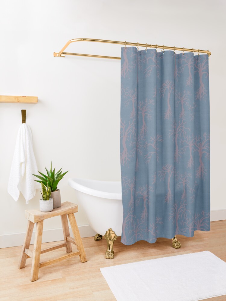 Alternate view of Subtle Winter Forest Shower Curtain