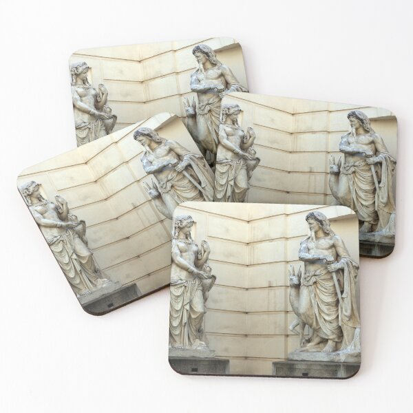 Item preview, Mythology statues of river Drava and river Inn by Palm house Vienna designed and sold by goceris.