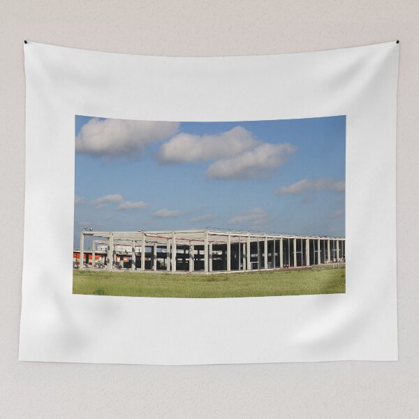Item preview, New factory construction site with workers industry  designed and sold by goceris.