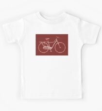 Red Bike Lines Kids Tee