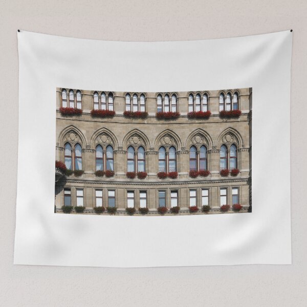 Item preview, Windows and flowers facade detail Rathaus Vienna Austria designed and sold by goceris.