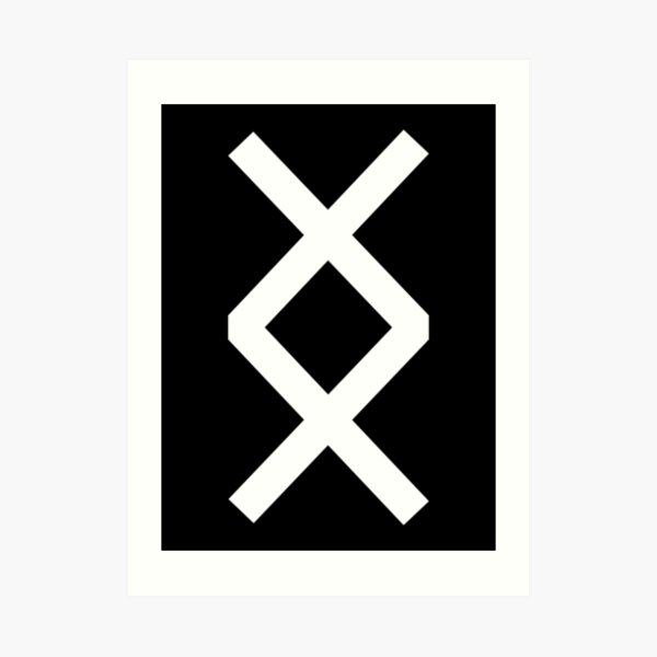 Ingwaz Rune: Elder Futhark. Art Print
