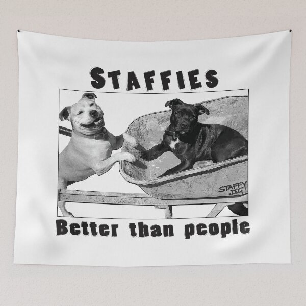 Item preview, Staffies better than people designed and sold by StaffyDognCo.