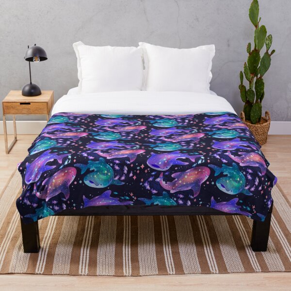 Cosmic Whale Shark Throw Blanket