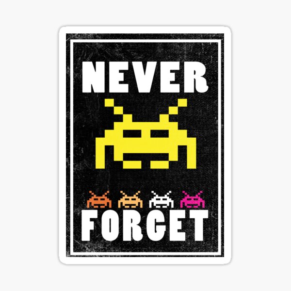Artikel-Vorschau von Vergessen Sie niemals Space Invaders, designt und verkauft von Spardytuvas.