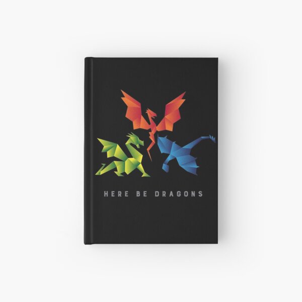 SCP-1762 Where The Dragons Went Origami Style Dragons Hardcover Journal