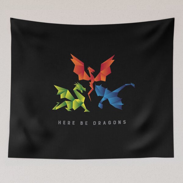 Item preview, SCP-1762 Where The Dragons Went Origami Style Dragons designed and sold by opalskystudio.