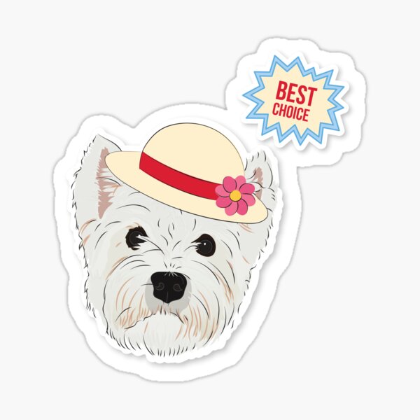 Cutie Canine Westie "Best Choice" Sticker