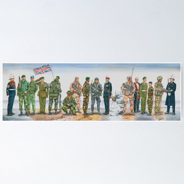 Royal Marine uniforms 1972 - 2014 Poster