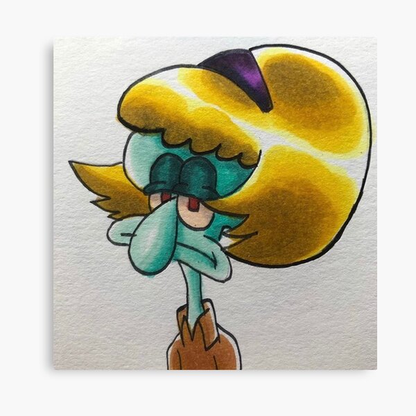 Girl Squidward Wall Art Redbubble