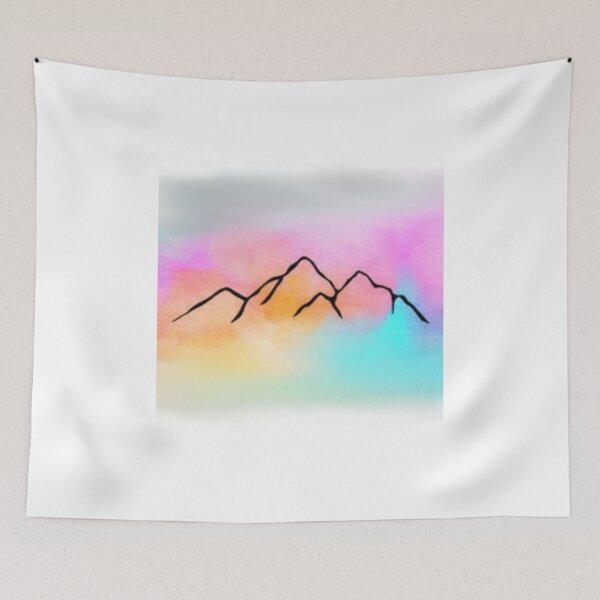Item preview, water color mountains  designed and sold by mmaggiee.