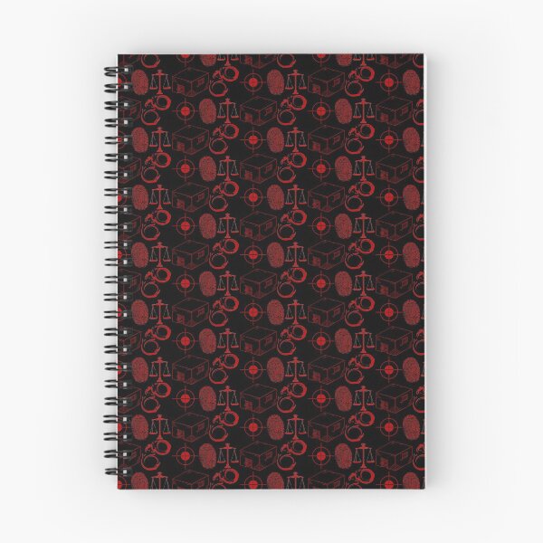 Item preview, True Crime / Criminal Justice Pattern (Red) designed and sold by CrimeLab.