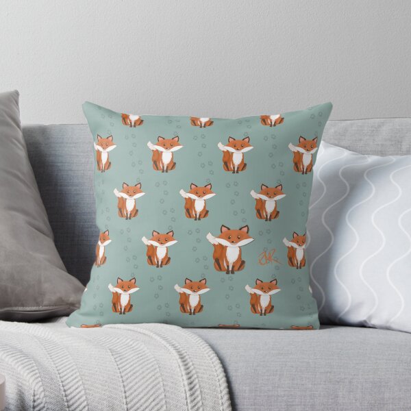 Foxi-Tracks No.2 Throw Pillow