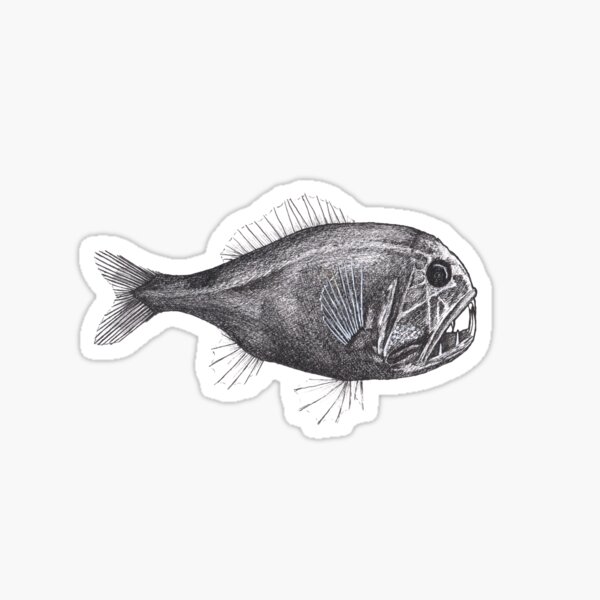 Fangtooth deep sea fish Sticker