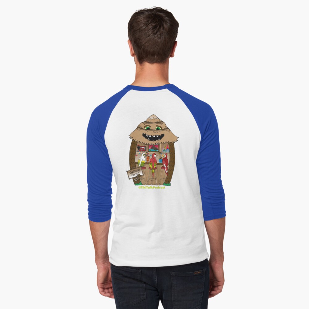 Item preview, Baseball ¾ Sleeve T-Shirt designed and sold by tikitalkpodcast.