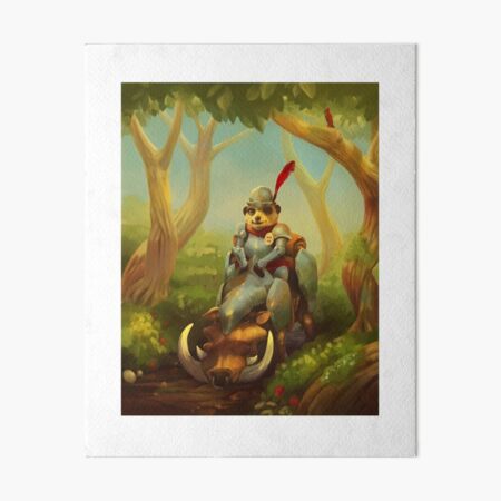 The Knight with No Worries Art Board Print