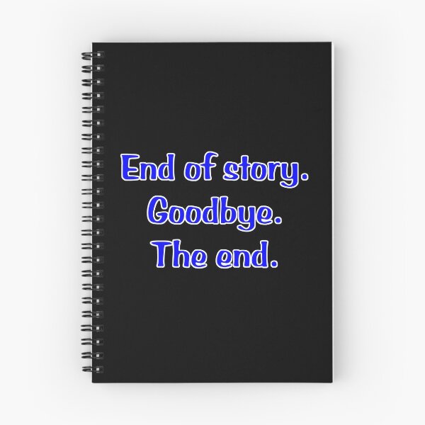 Item preview, End of Story The End in Blue Text.  designed and sold by Darcy777.