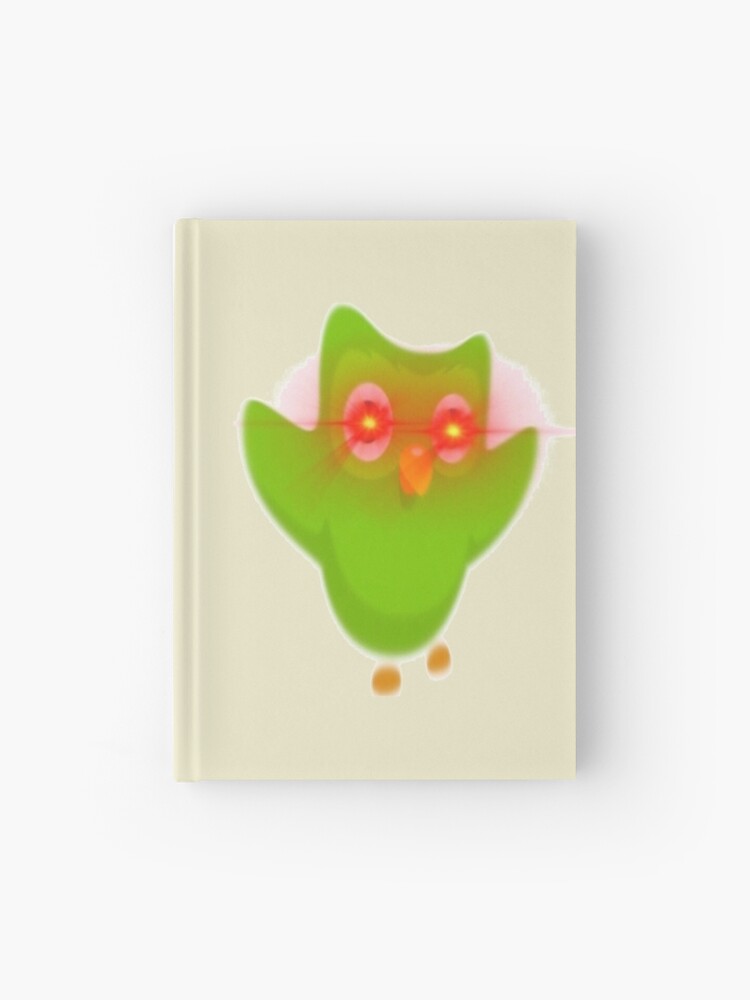 Angry Duolingo Bird Hardcover Journal By One Broke Kid Redbubble