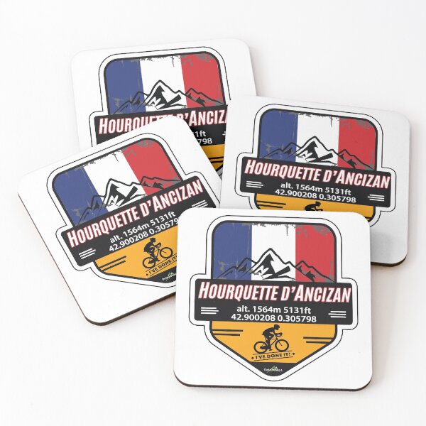 Item preview, Hourquette d'Ancizan Cycle T-Shirt & Sticker - Route des Cols Pyrénées - Ive Done It! designed and sold by OuterShellUK.