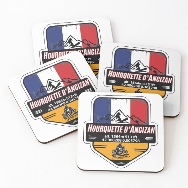 Item preview, Hourquette d'Ancizan Motorcycle T-Shirt & Sticker - Route des Cols Pyrénées - Ive Done It! designed and sold by OuterShellUK.