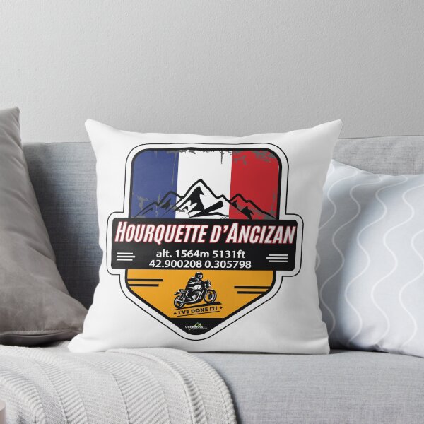 Item preview, Hourquette d'Ancizan Motorcycle T-Shirt & Sticker - Route des Cols Pyrénées - Ive Done It! designed and sold by OuterShellUK.