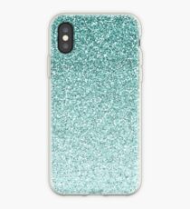 Blue Faux Glitter Ombre iPhone Case