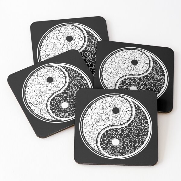 Artikelvorschau, Yin Yang in Schwarzweiss-Kreisen entworfen und verkauft von kernowerno.
