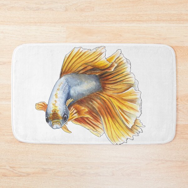 Item preview, Siamese fighting fish orange designed and sold by Petrún Sigurðardóttir.
