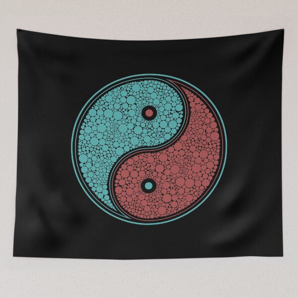 Item preview, Yin Yang in Red and Teal Circles designed and sold by kernowerno.