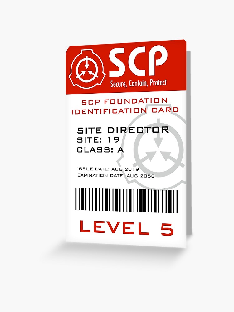 SCP Foundation Secure Access Keycard ID Card Badge Cosplay 