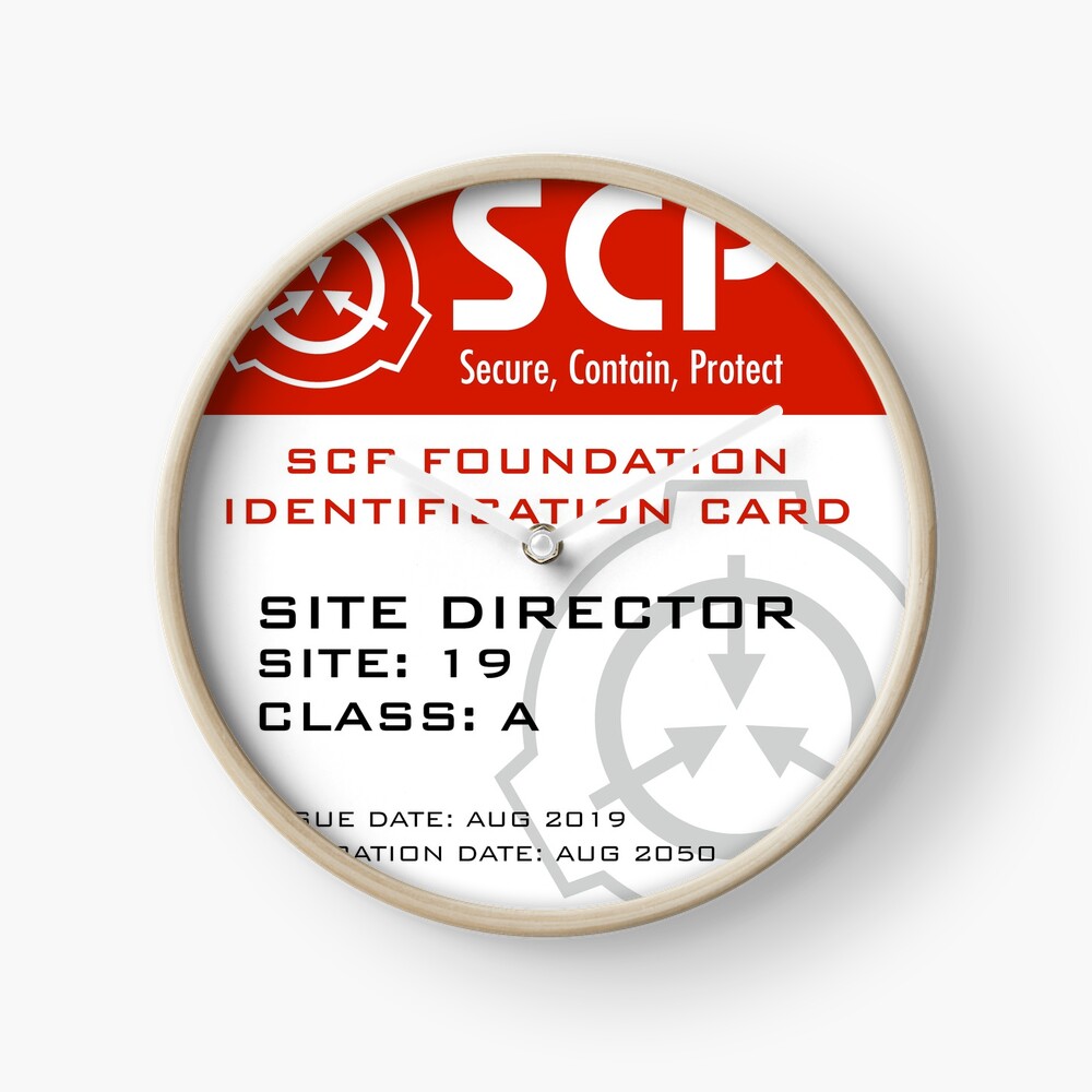 SCP Foundation Departmental ID Card / Badge Customized With 