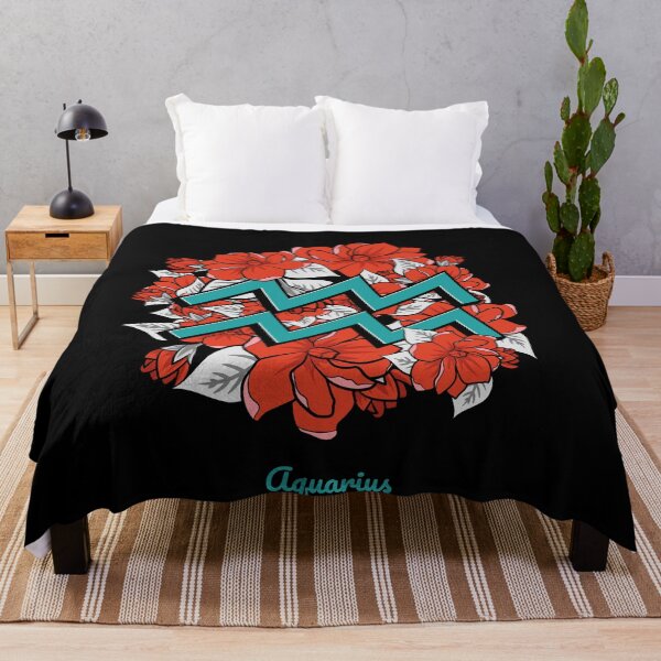 Item preview, Floral Zodiac Sign Aquarius Gift Women Men designed and sold by Teeleo.