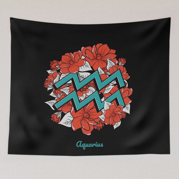 Item preview, Floral Zodiac Sign Aquarius Gift Women Men designed and sold by Teeleo.