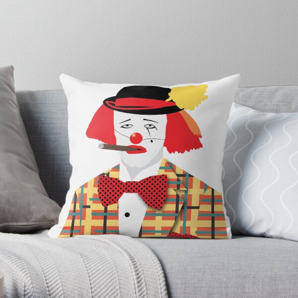 Roger Moore 007 Clown Throw Pillow