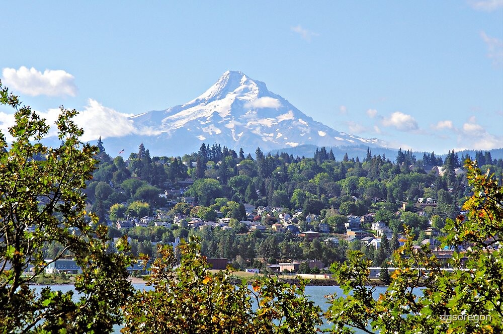 "Mt Hood and Hood River, Oregon " by Donald Siebel Redbubble