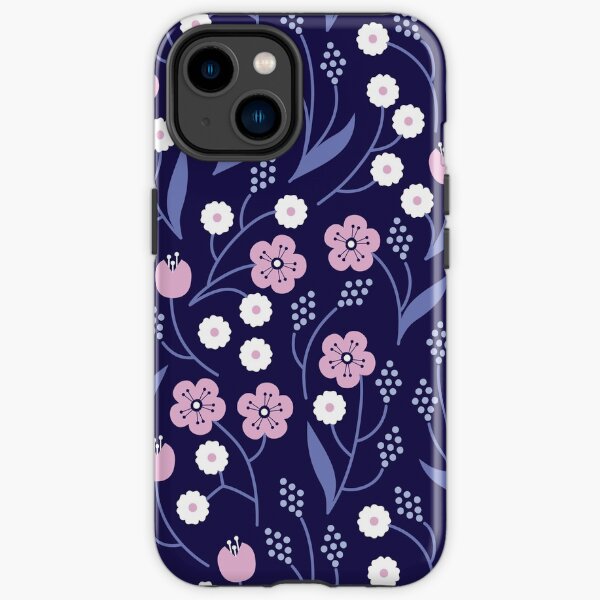 In Bloom, Navy | In Bloom | Elizabeth Attwood iPhone Tough Case