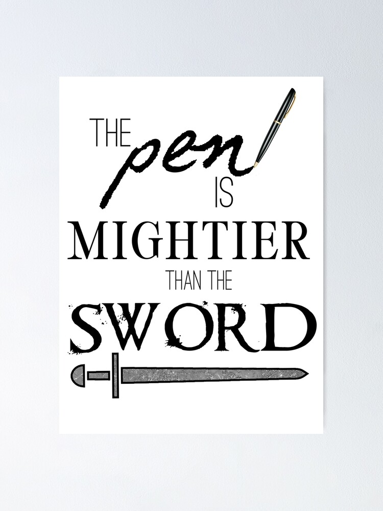 Author Sticker Storytelling /& Writing Pen is Mightier than the Sword Water-Resistant Vinyl Adhesive Laptop Sticker