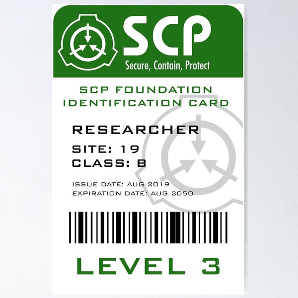 SCP Foundation ID Card CAC Style Customized With Your 