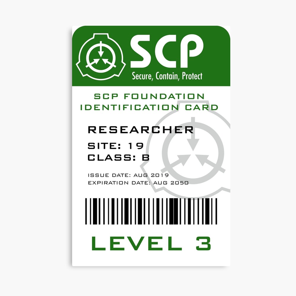 SCP ID Card - Customize Yours Now - SCP Foundation ID Card
