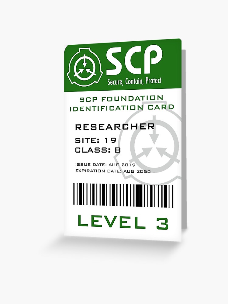 SCP Foundation Departmental ID Card / Badge Customized With 